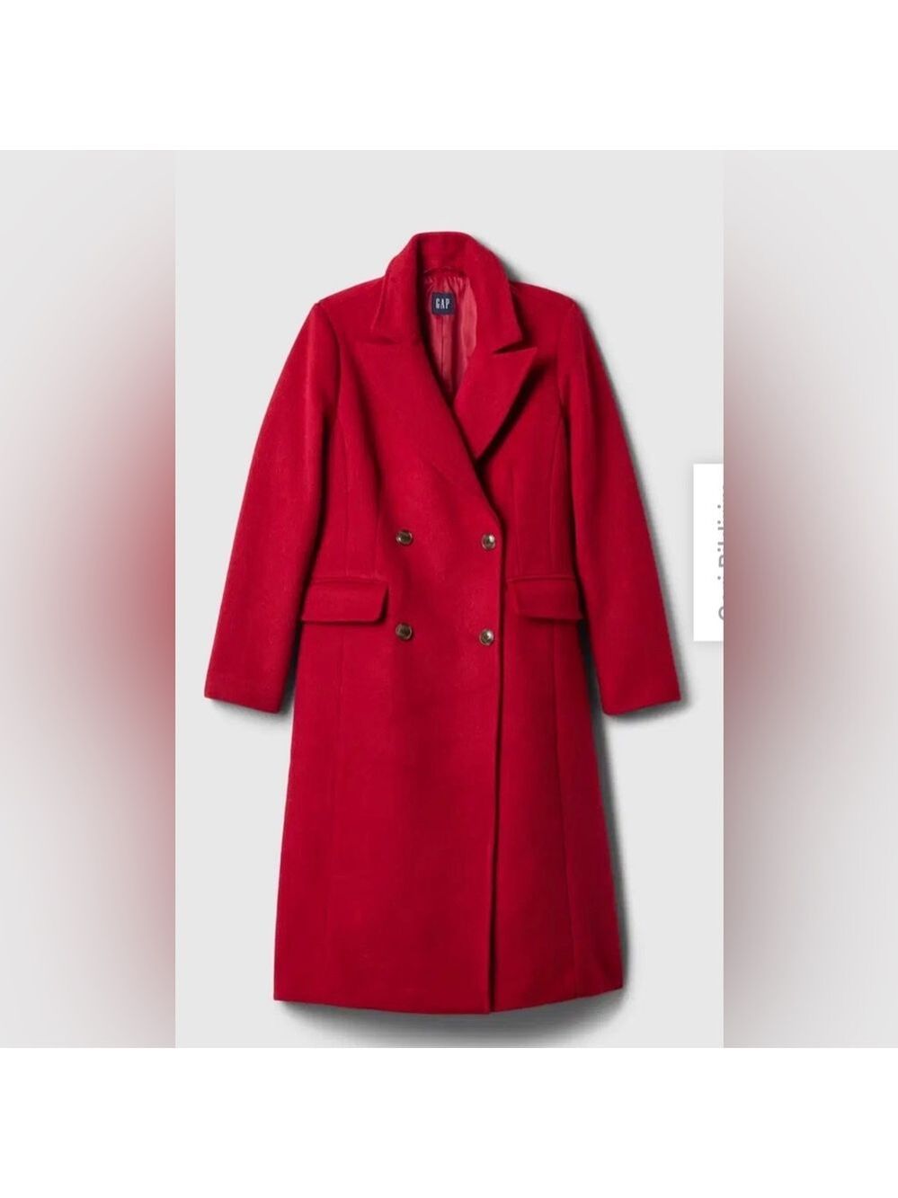 Gap Wool Blend Chesterfield Double Breasted Pea Coat NWT Holidays Career Work - Picture 4 of 7